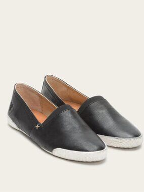 Frye Melanie Slip-On Black Leather Sneakers Flats Loafers Size 9 Ballet Sneakers